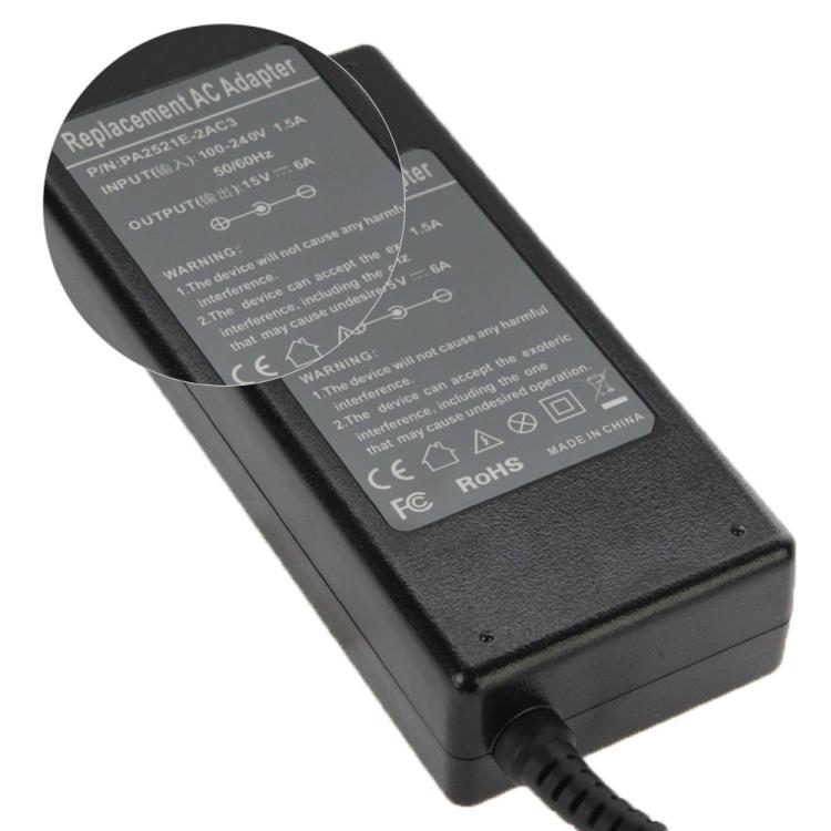 Adaptador de CA de 15 V 6 A para computadora portátil Toshiba, puntas de salida: 6,3 mm x 3,0 mm
