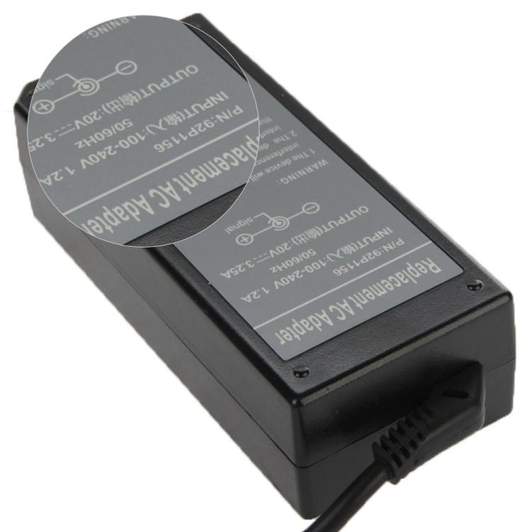 Adaptador de CA de 20 V y 3,25 A para portátiles IBM/Lenovo, puntas de salida: 7,9 mm x 5,5 mm, 3.25A