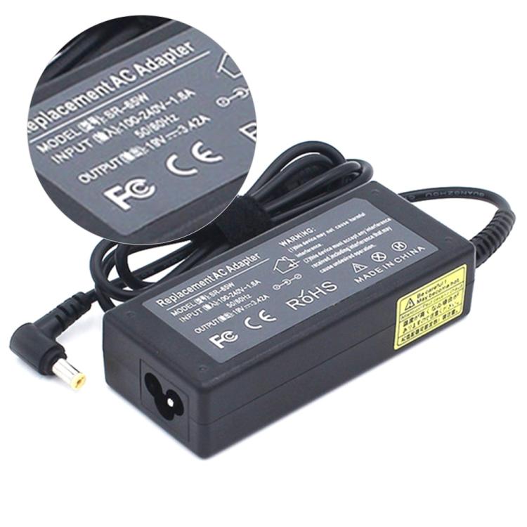 Adaptador de CA de 19 V 3,42 A para computadora portátil Gateway, puntas de salida: 5,5 mm x 2,5 mm