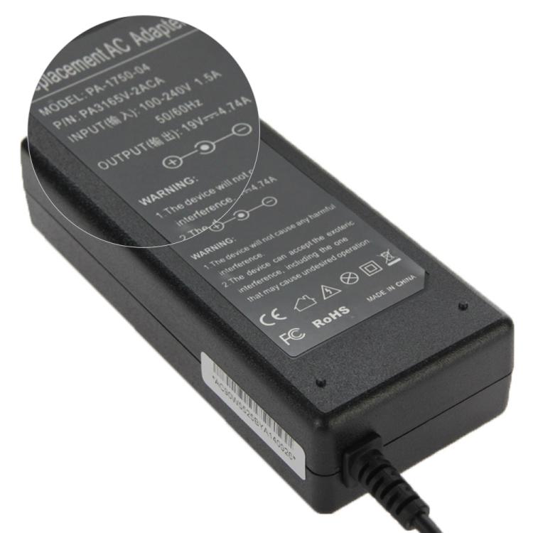 Adaptador de CA de 19 V 4,74 A para computadora portátil Acer, puntas de salida: 5,5 mm x 2,5 mm, 4.74A