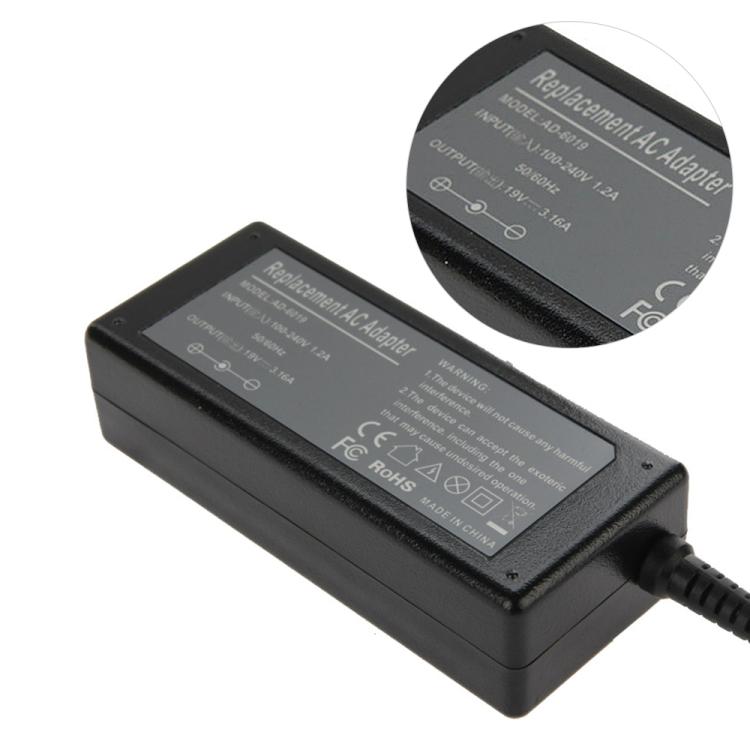 Adaptador de CA AD-6019 19V 3.16A para computadora portátil Samsung, puntas de salida: 5,5 mm x 3,0 mm