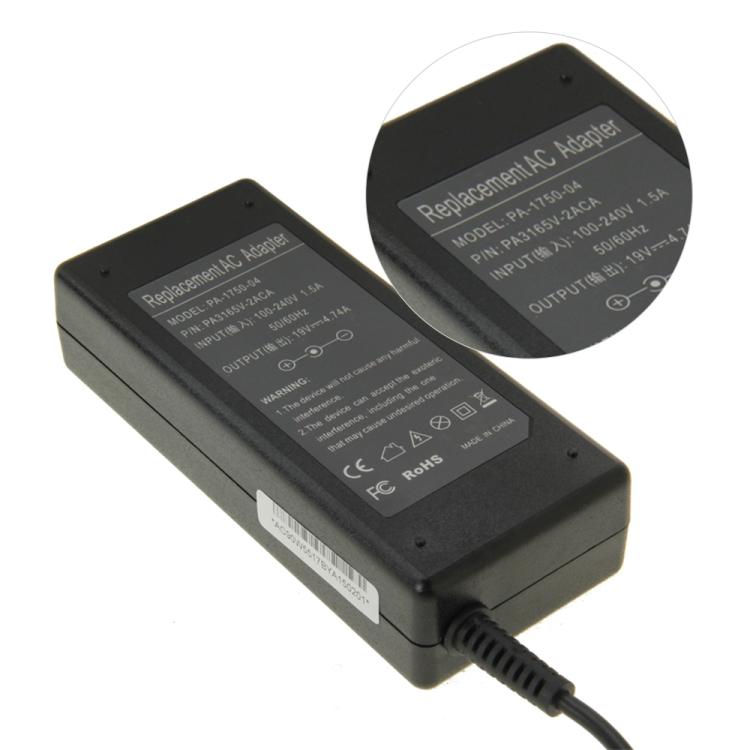 PA-1750-04 Mini adaptador de CA de 19 V 4,74 A para computadora portátil Acer / Toshiba, puntas de salida: 5,5 mm x 1,7 mm