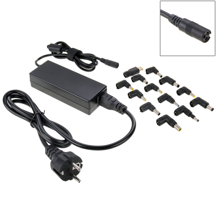 AU-90W+13 TIPS Cargador adaptador de corriente CA universal de 90W con conectores de 13 puntas para computadora portátil, enchufe de la UE, AU-90W