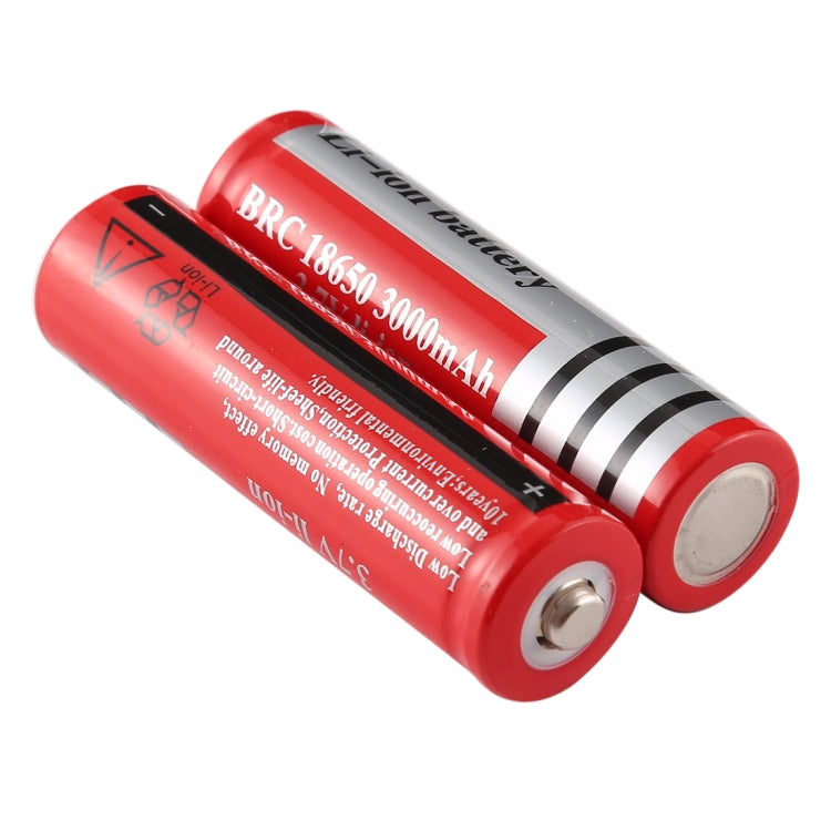 2 PCS UltraFire 18650 3000mAh 3.7V Batería de iones de litio recargable de larga duración, 3000mAh