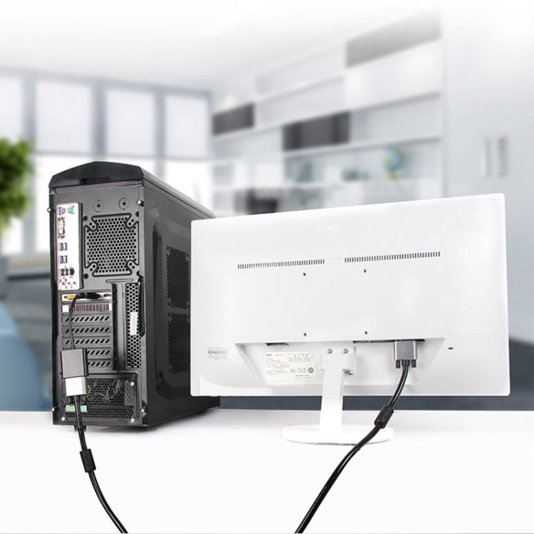Convertidor Display Port macho a VGA hembra, longitud: 20 cm, DP Male to VGA Female 20cm White, DP Male to VGA Female Black