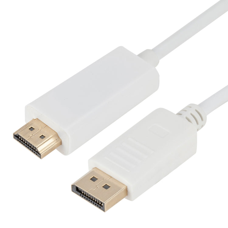 Cable adaptador DisplayPort macho a HDMI macho, longitud: 1,8 m, DP to HDMI Male White, DP to HDMI Male (Gold plated)