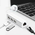 Adaptador de Red Ethernet USB 2.0 + HUB USB de 3 Puertos, USB