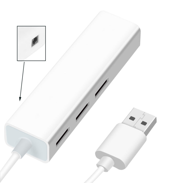 Adaptador de Red Ethernet USB 2.0 + HUB USB de 3 Puertos, USB