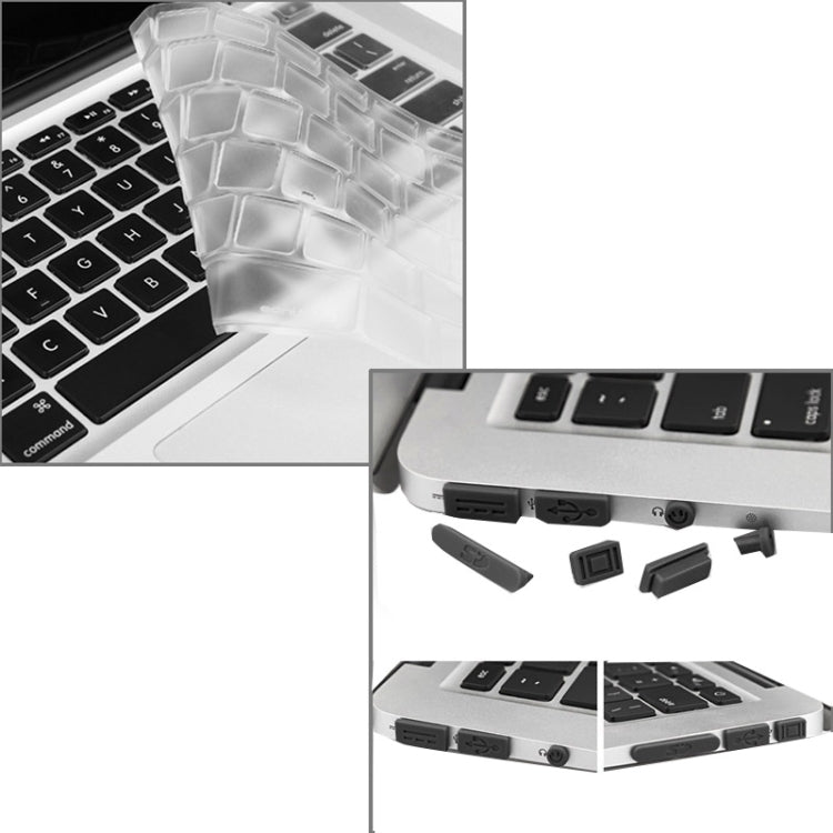 ENKAY para Macbook Air de 11,6 pulgadas (versión de EE. UU.) / A1370 / A1465 Hat-Prince 3 en 1 Estuche protector de plástico rígido esmerilado con protector de teclado y tapón antipolvo para puerto