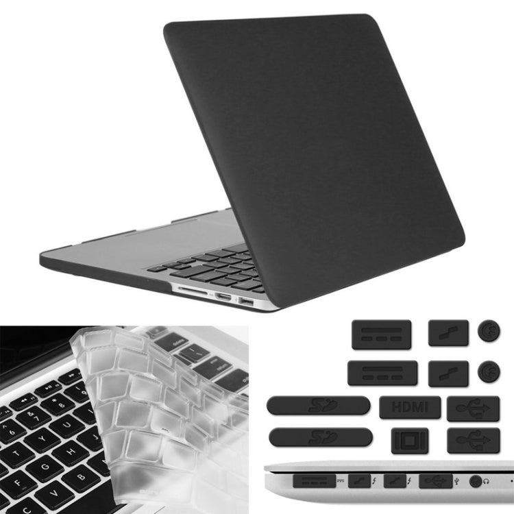 ENKAY para Macbook Pro Retina de 13,3 pulgadas (versión de EE. UU.) / A1425 / A1502 Hat-Prince 3 en 1 Estuche protector de plástico rígido esmerilado con protector de teclado y tapón antipolvo para puerto