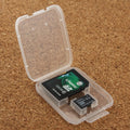 Caja de tarjeta de almacenamiento de plástico transparente de 100 piezas para tarjeta SD + tarjeta Micro SD (tarjeta TF), SD+TF Card