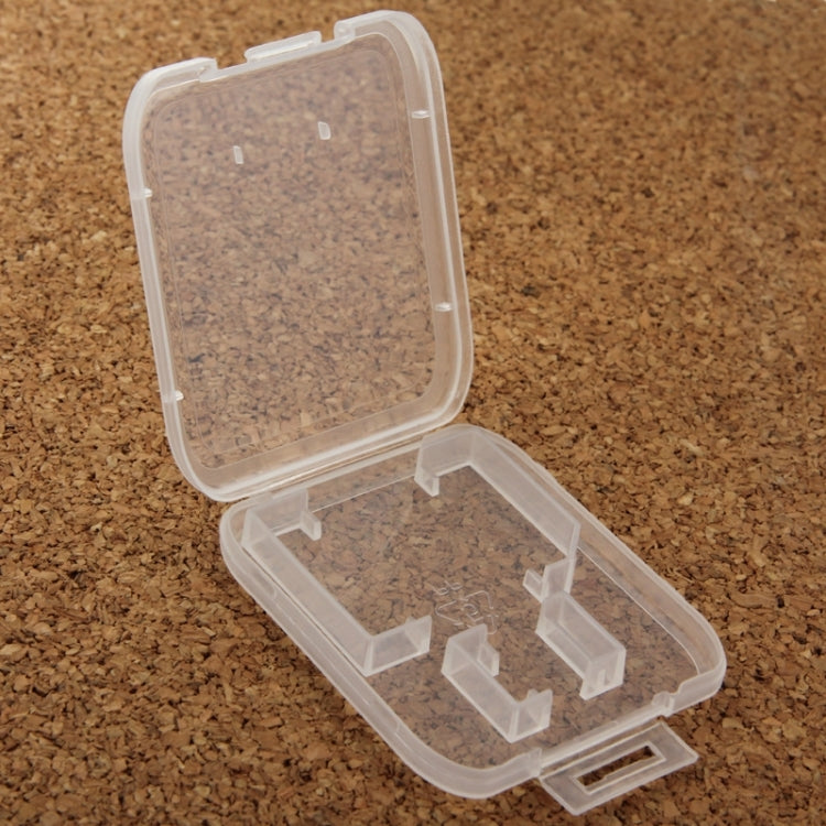 Caja de tarjeta de almacenamiento de plástico transparente de 100 piezas para tarjeta SD + tarjeta Micro SD (tarjeta TF), SD+TF Card
