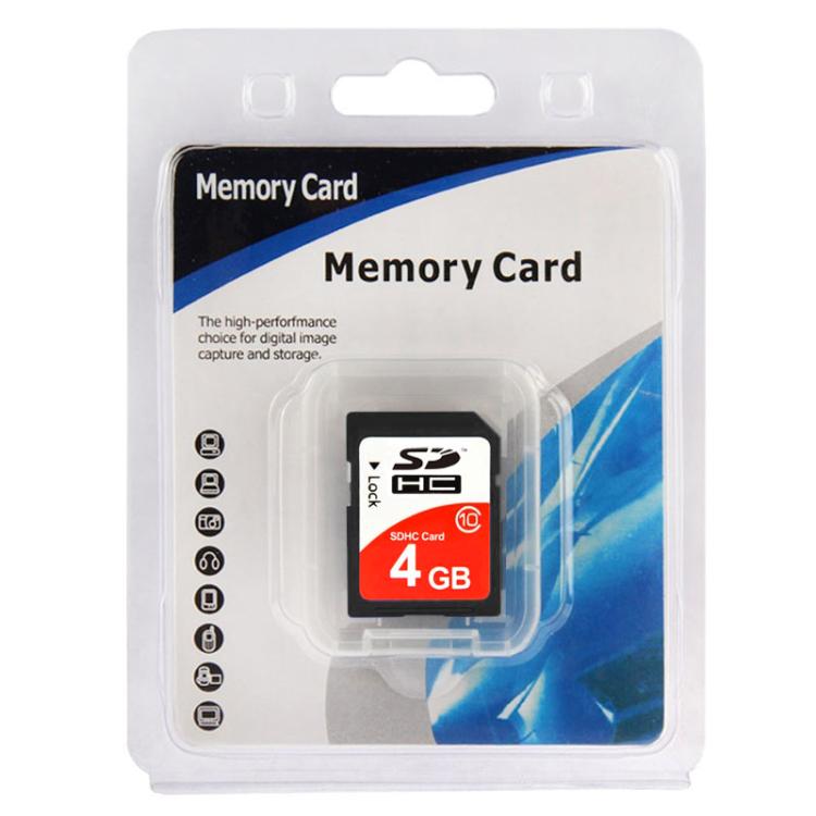 Tarjeta de memoria para cámara SDHC Clase 10 de alta velocidad de 4 GB (100% de capacidad real), 4GB