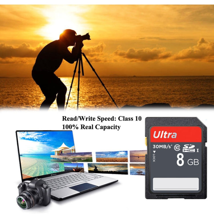Tarjeta de memoria para cámara SDHC Clase 10 de ultra alta velocidad de 8 GB (100 % de capacidad real), 8GB