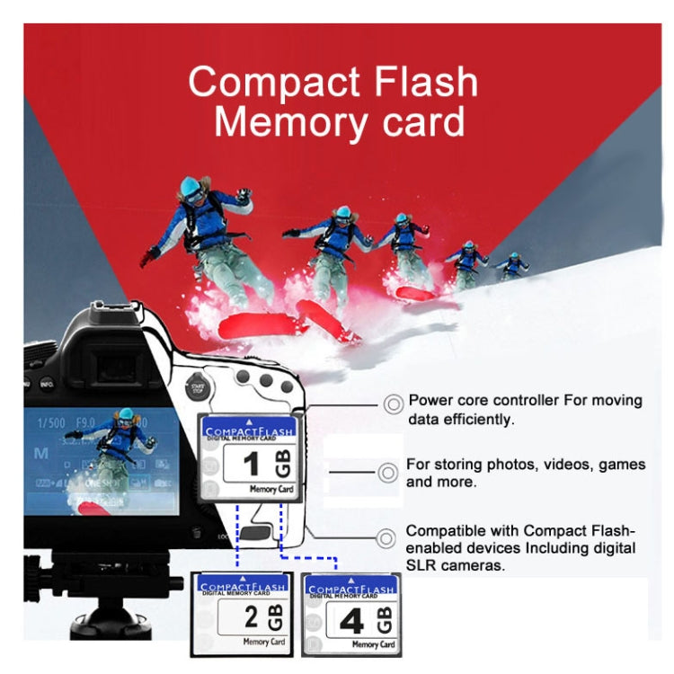 Tarjeta de Memoria Digital Compact Flash (100% Capacidad Real), 1GB, 2GB, 4GB