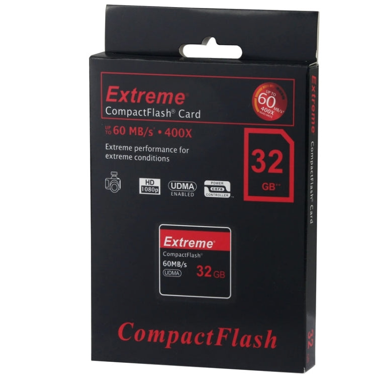 Tarjeta Extreme Compact Flash de 32 GB, velocidad de lectura 400X, hasta 60 MB/S (100 % de capacidad real), 32GB