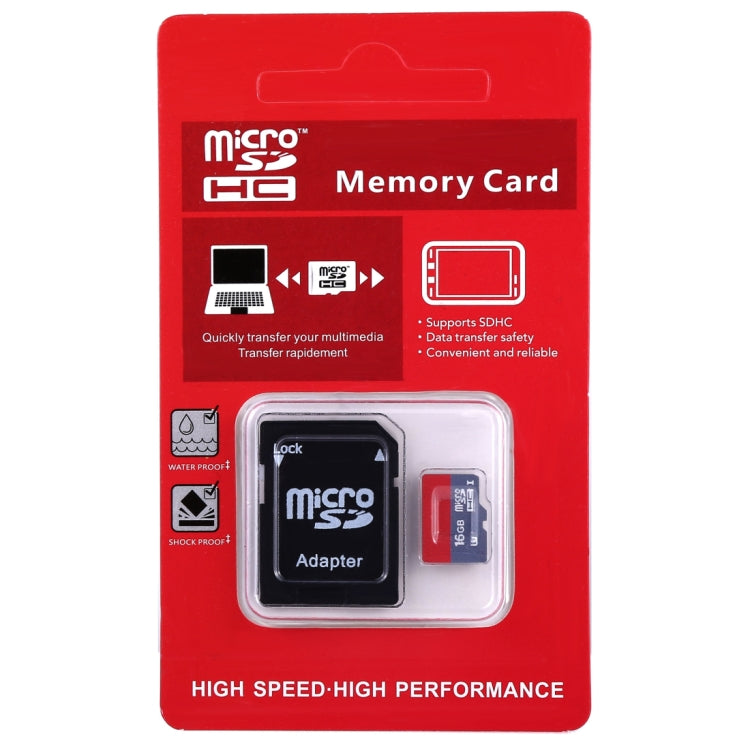 Tarjeta de memoria TF/Micro SDHC UHS-1(U1) de alta velocidad de 16 GB Clase 10, Escritura: 15 MB/s, Lectura: 30 MB/s (100 % de capacidad real), 16GB