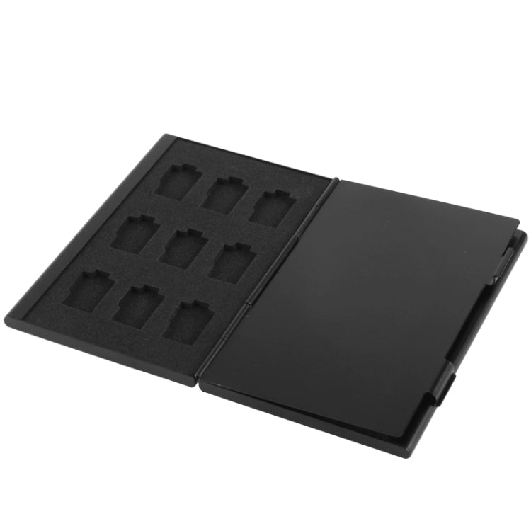 Caja protectora para tarjeta de memoria 2x 9 en 1 para tarjeta TF, tamaño: 93 mm (largo) x 62 mm (ancho) x 10 mm