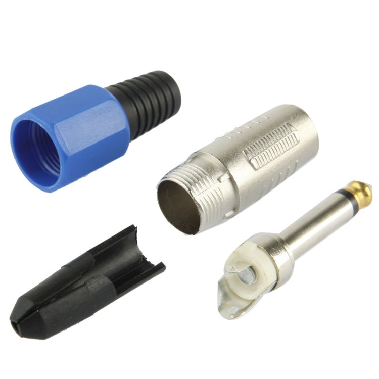 Adaptador de conector TRS de Cable de serpiente de parche de micrófono con enchufe macho de 6,35mm, 6.35mm Male