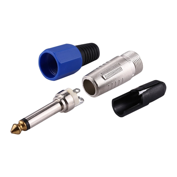 Adaptador de conector TRS de Cable de serpiente de parche de micrófono con enchufe macho de 6,35mm, 6.35mm