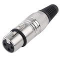 Adaptador de conector de micrófono con enchufe hembra XLR de 3 pines, Female