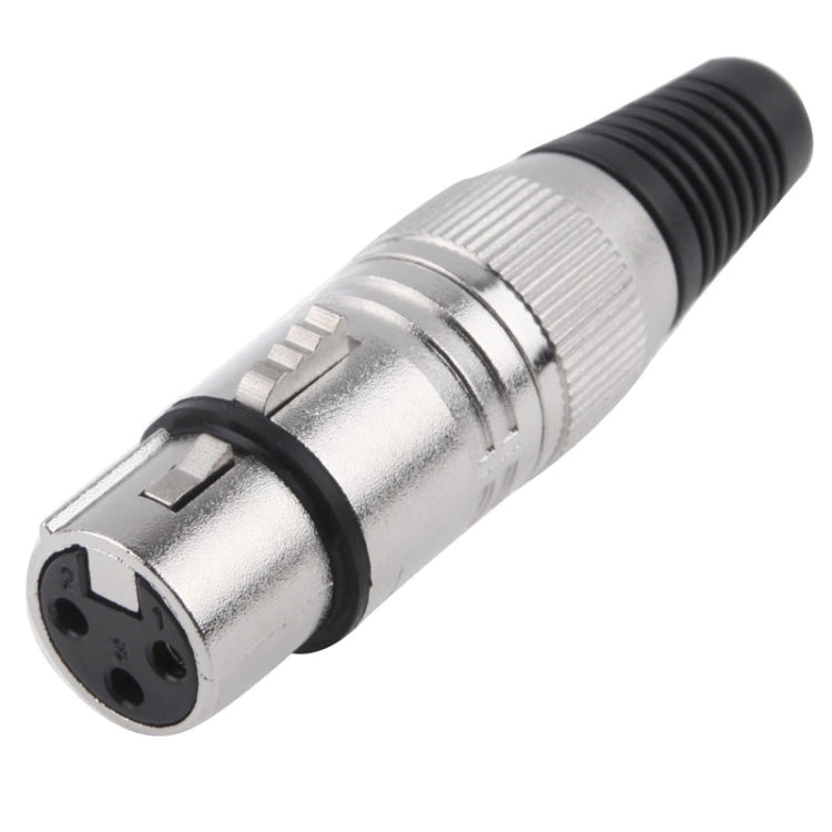 Adaptador de conector de micrófono con enchufe hembra XLR de 3 pines, Female