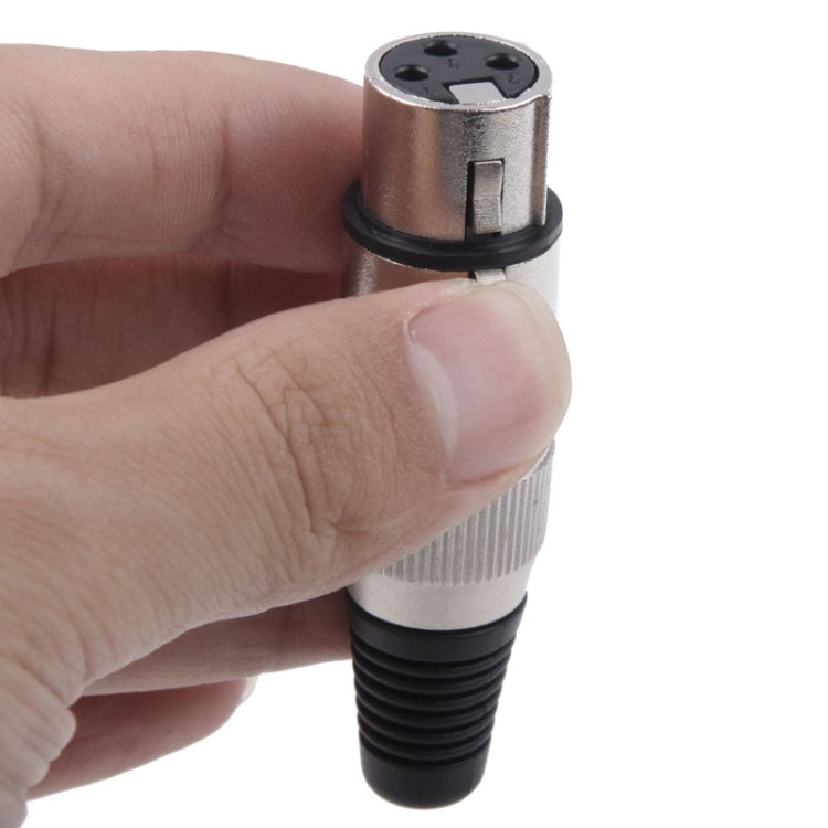 Adaptador de conector de micrófono con enchufe hembra XLR de 3 pines, Female