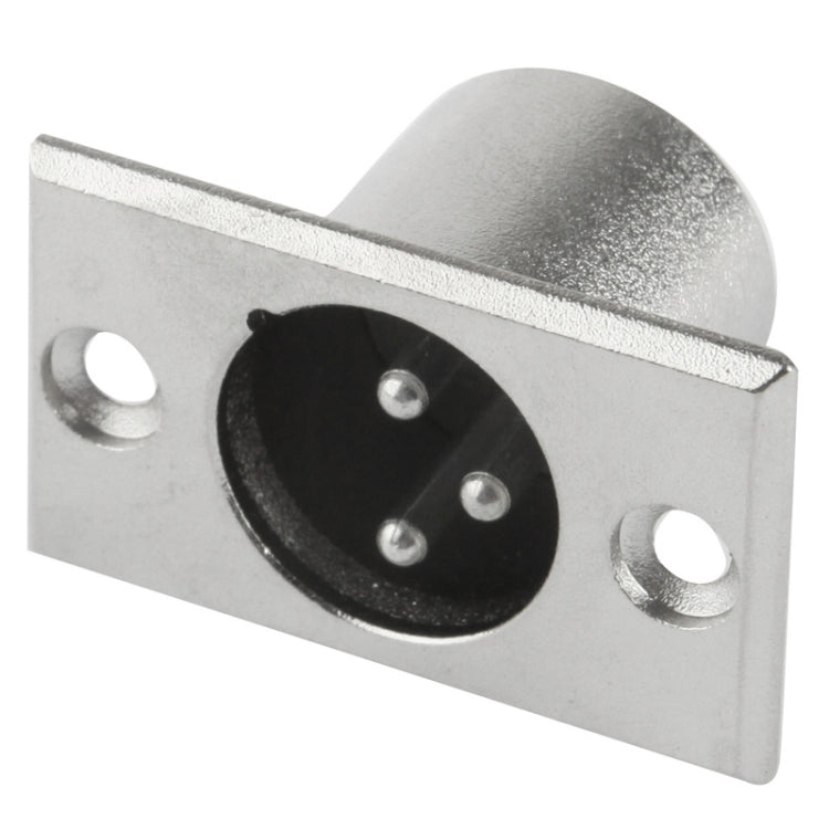 Conector XLR macho de 3 pines para montaje en chasis de metal con bloqueo, Male Plug
