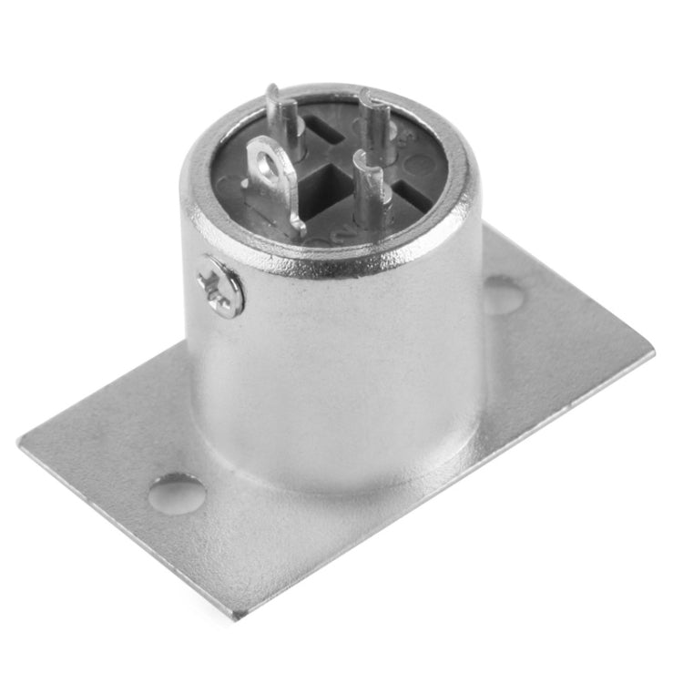 Conector XLR macho de 3 pines para montaje en chasis de metal con bloqueo, Male Plug