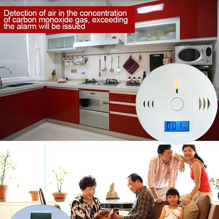 Probador de alarma de seguridad de CO LCD de unidad de sensor detector de monóxido de carbono de gas, CO999