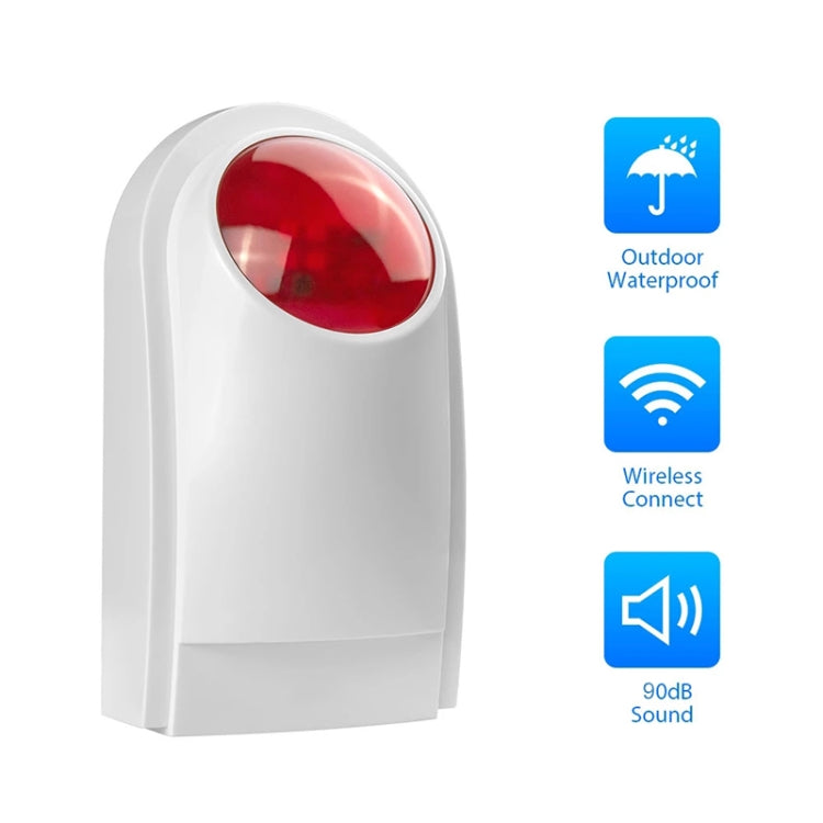 Sirena exterior con linterna roja, se puede usar 1.2A 12V como batería de respaldo, PA-100, PA-100 Red