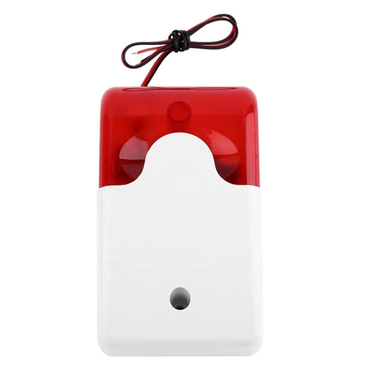 Mini sirena estroboscópica roja con cable para alarma de seguridad antirrobo, Mini