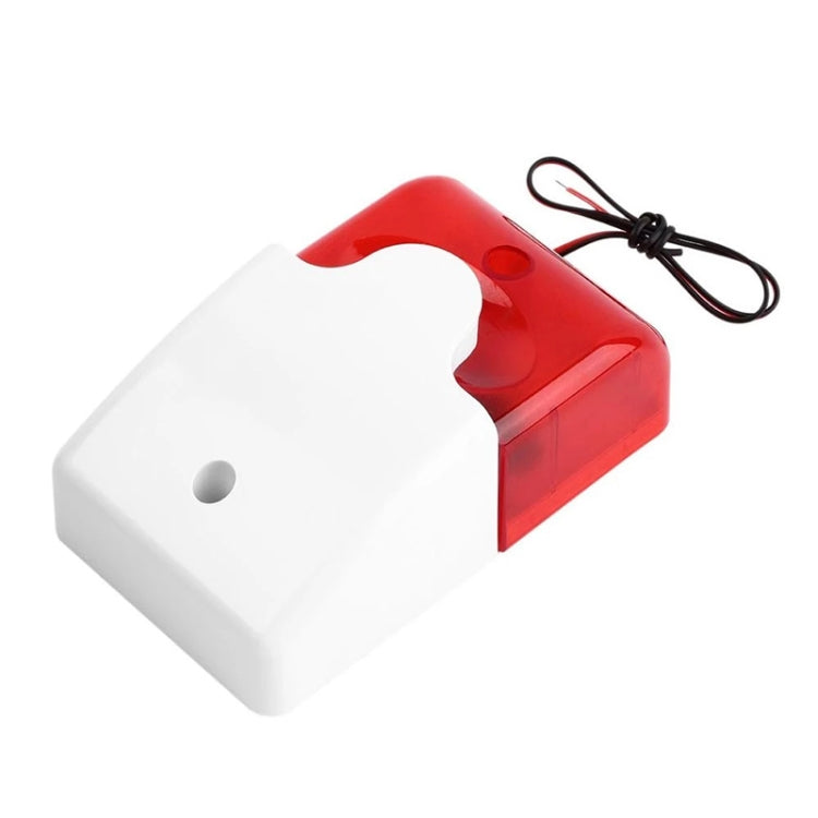 Mini sirena estroboscópica roja con cable para alarma de seguridad antirrobo, Mini