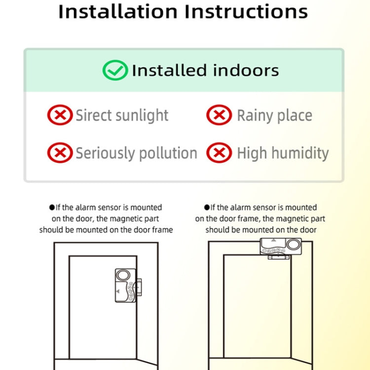 Alarma de seguridad antientrada con sensor magnético de puerta de código secreto (KK-1255)