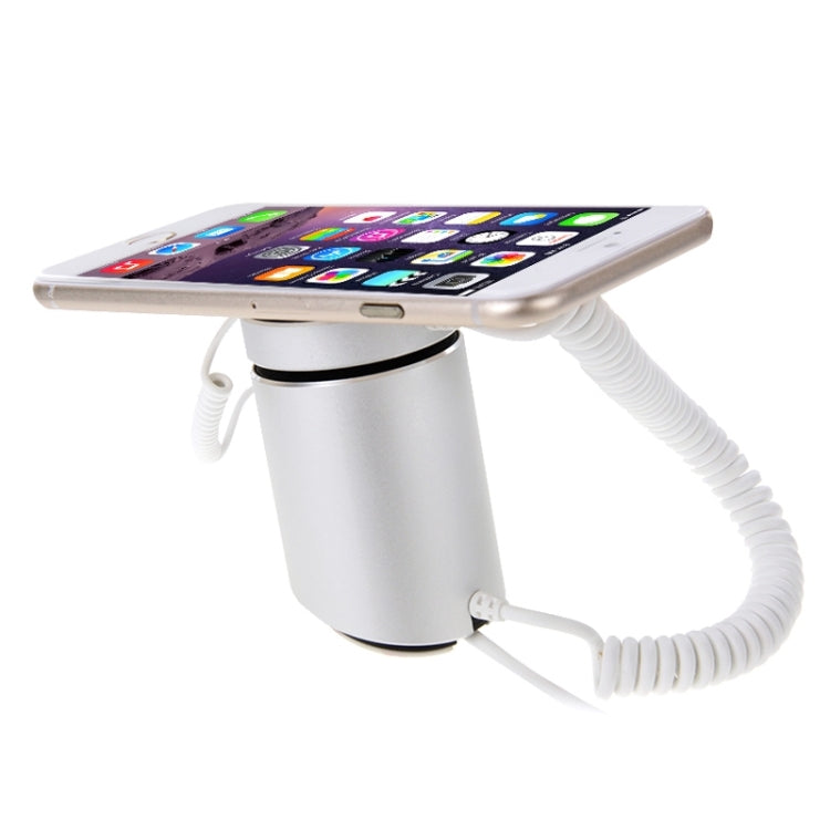 Soporte de pantalla cilíndrico Sistema de seguridad digital Alarma antirrobo / Alarma antirrobo con contraseña Control remoto para iPhone, iPod y iPad con puerto de 8 pines, Cylindrical