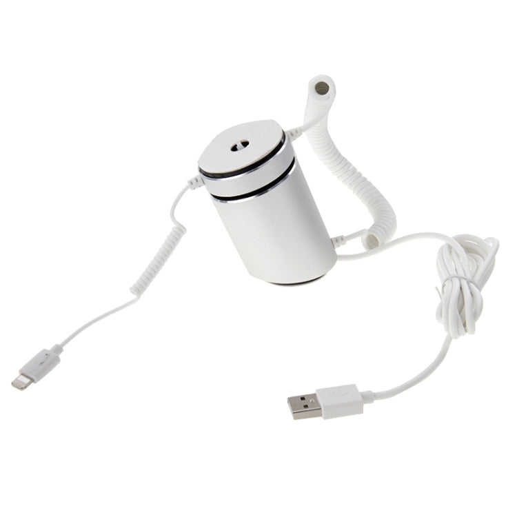 Soporte de pantalla cilíndrico Sistema de seguridad digital Alarma antirrobo / Alarma antirrobo con contraseña Control remoto para iPhone, iPod y iPad con puerto de 8 pines, Cylindrical