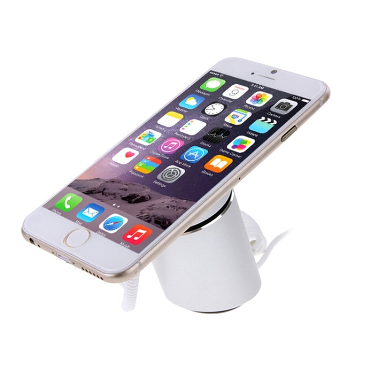 Soporte de pantalla cilíndrico Sistema de seguridad digital Alarma antirrobo / Alarma antirrobo con contraseña Control remoto para iPhone, iPod y iPad con puerto de 8 pines, Cylindrical