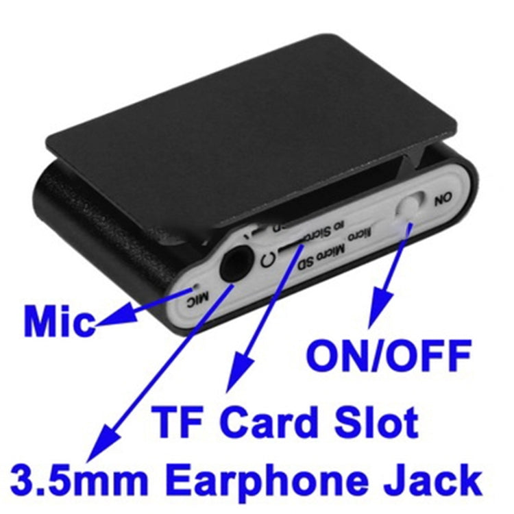 Reproductor MP3 con ranura para tarjeta TF/Micro SD con pantalla LCD, clip de metal, with LCD Screen