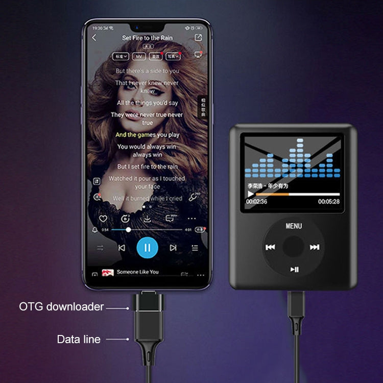 Reproductor MP4 con pantalla TFT de 1,8 pulgadas con ranura para tarjeta TF, grabadora compatible, radio FM, libro electrónico y calendario