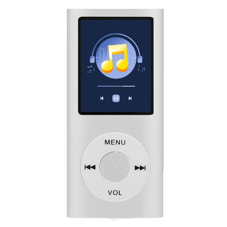 Reproductor MP4 de metal con pantalla TFT de 1,8 pulgadas con ranura para tarjeta TF, grabadora compatible, radio FM, libro electrónico y calendario, MP4 Player
