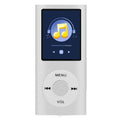 Reproductor MP4 de metal con pantalla TFT de 1,8 pulgadas con ranura para tarjeta TF, grabadora compatible, radio FM, libro electrónico y calendario, MP4 Player