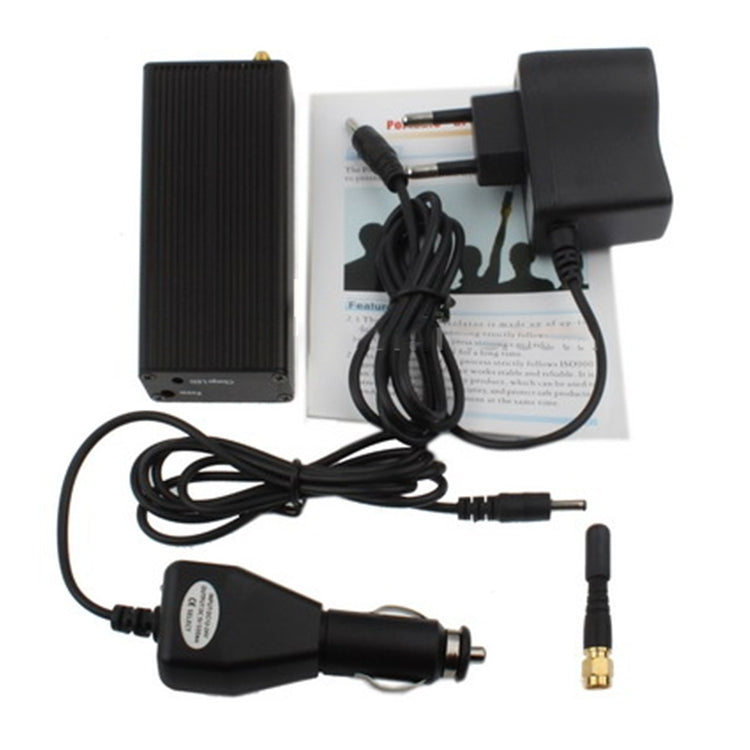 808HD negro, bloqueador portátil Bluetooth y WIFI (cobertura: 5 ~ 15 m)