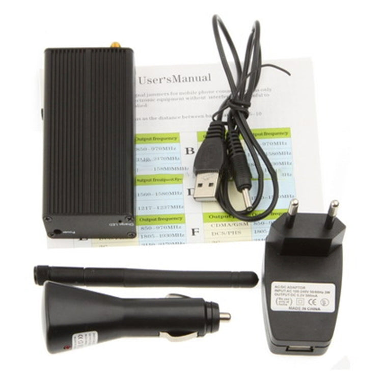 101B Negro, Mini bloqueador de señal WiFi/2.4G portátil (Cobertura: 5~10 metros)