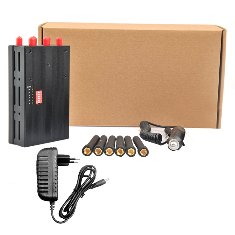 GSM / CDMA / DCS / PCS / 3G / 4G / GPS Disyuntor de señal de teléfono móvil / Jammer / Aislador, Cobertura: 20 metros (JAX-121A-6B), GSM / CDMA / DCS / PCS / 3G / 4G / GPS