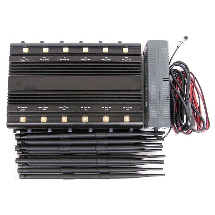 JAX-101A-12 CDMA / GSM / DCS / PCS / GPS / LOJACK / VHF y UHF / WiFi / 3G / 4G Ajustable Aislador de señal de teléfono móvil, Cobertura: 40 metros, CDMA / GSM / DCS / PCS / GPS / LOJACK / VHF & UHF / WiFi / 3G / 4G