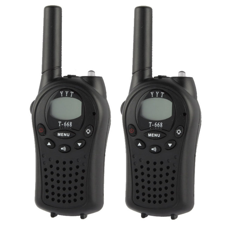 2 PCS T-668 400-470MHz 1.0 pulgadas LCD 8/20/22CHS Walkie Talkie Set