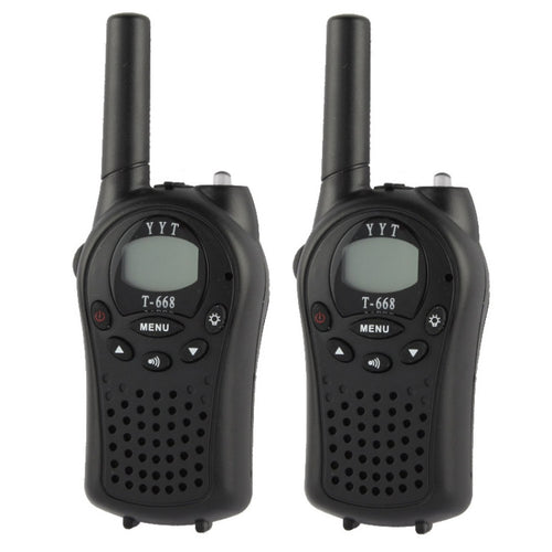 2 PCS T-668 400-470MHz 1.0 pulgadas LCD 8/20/22CHS Walkie Talkie Set
