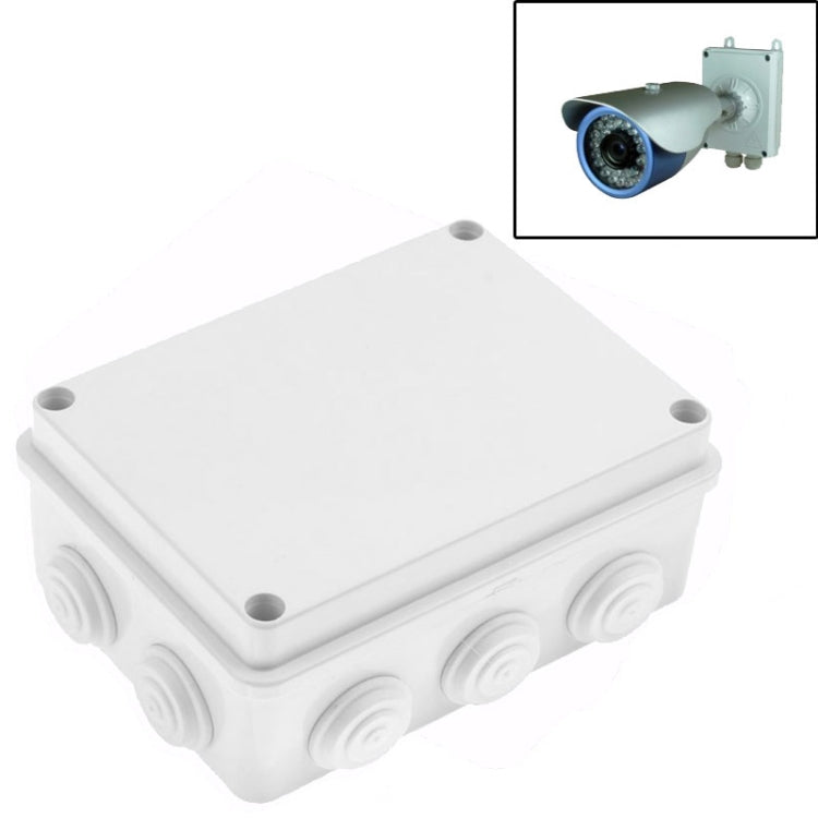 Cámaras de vigilancia de seguridad Caja de fuente de alimentación impermeable de plástico, tamaño: 15 cm x 11 cm x 7 cm