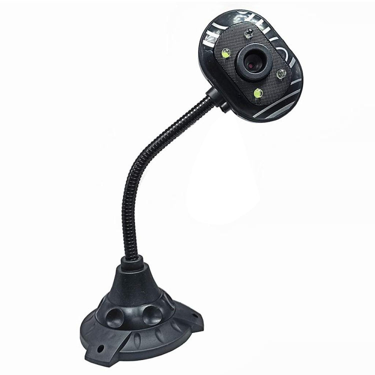 Cámara / cámara web para PC sin controlador USB 2.0 de 5,0 megapíxeles con micrófono y 4 luces LED, longitud del cable: 1,1 m