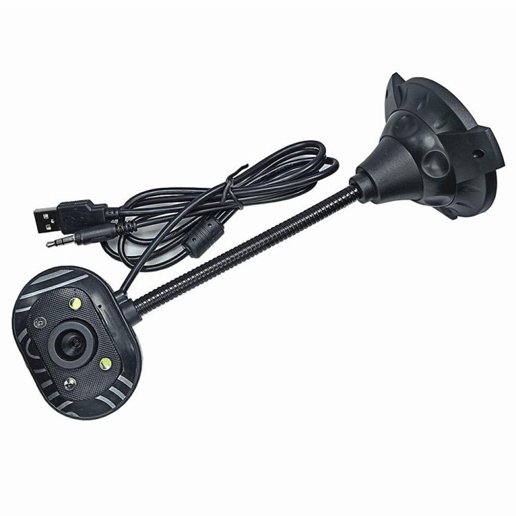 Cámara / cámara web para PC sin controlador USB 2.0 de 5,0 megapíxeles con micrófono y 4 luces LED, longitud del cable: 1,1 m